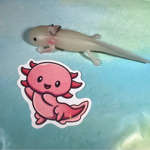 DANCEalotl Axolotl Crazy Trending WaterProof Single Decor Accent Sticker - Picture 3 of 3
